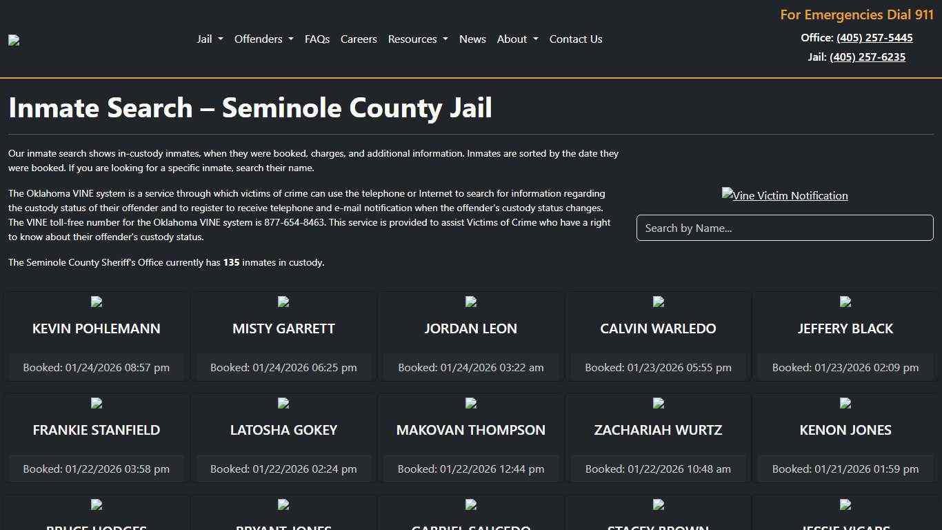 Inmate Search Seminole County Sheriff's Office